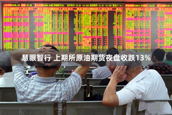 慧眼智行 上期所原油期货夜盘收跌13%