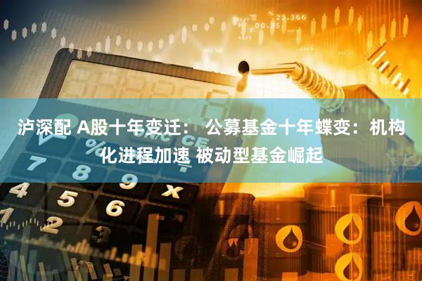 泸深配 A股十年变迁： 公募基金十年蝶变：机构化进程加速 被动型基金崛起
