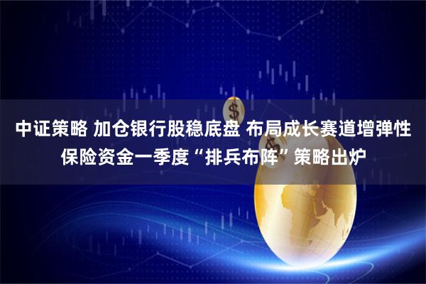 中证策略 加仓银行股稳底盘 布局成长赛道增弹性保险资金一季度“排兵布阵”策略出炉