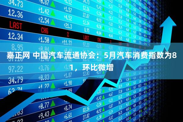 嘉正网 中国汽车流通协会：5月汽车消费指数为81，环比微增